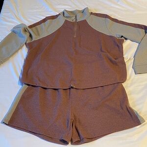Kyoyo Mauve and Gray Two-Piece Set 2XL (runs small) XL NWOT